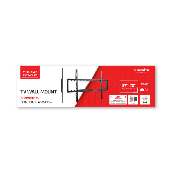 Staffa TV Superior 37"-70" Fixed Extra Slim 35Kg | ITA-PC