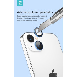 Devia Protezione Fotocamera Cristallo iPhone 14 e 14 Plus