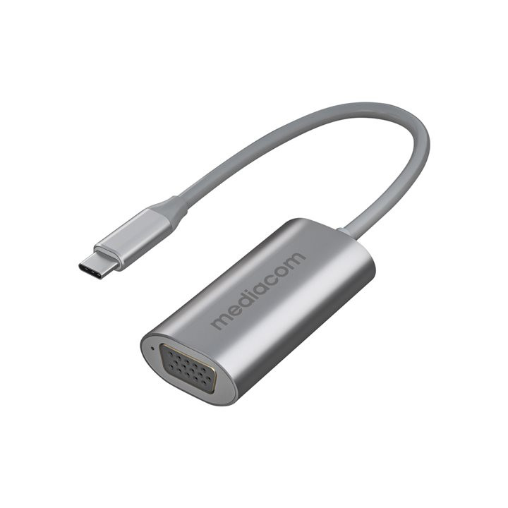 Adattatore Mediacom USB-C a VGA 1920x1200 WUXGA MD-C307