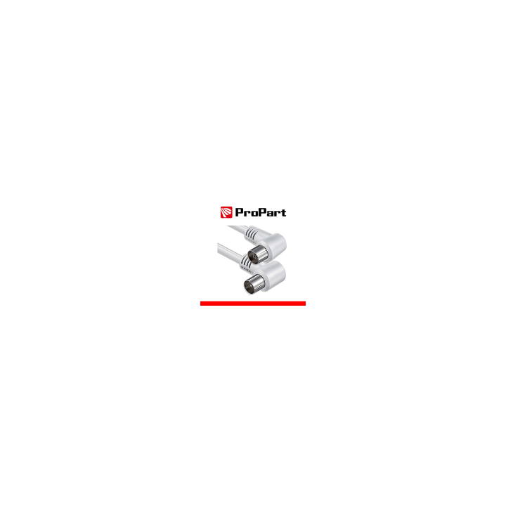 Cavo Antenna TV Propart 2,5m IEC 90° Bianco TR-C25SP90-W