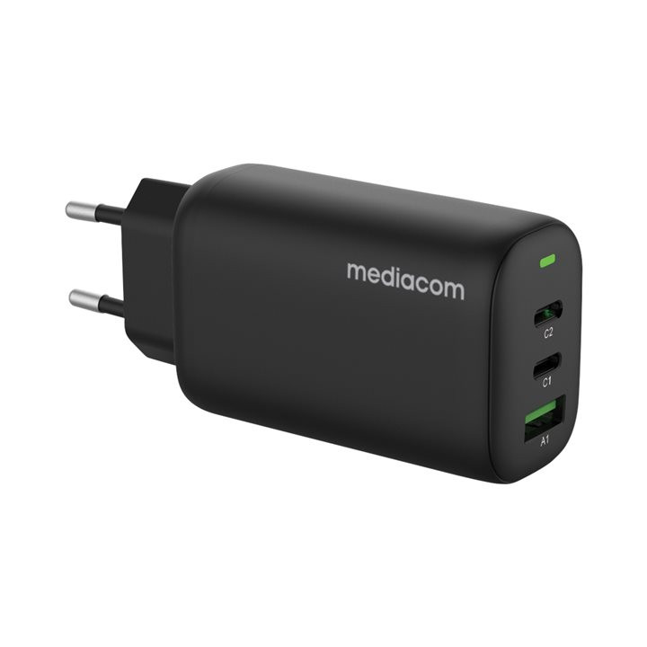 Alimentatore Mediacom 65W USB-C 3 Connettori MD-A140