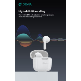 Auricolari Devia TWS-K1 Bluetooth 5.3 Bianchi EM057