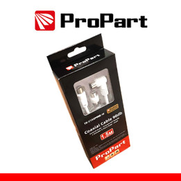 Cavo Antenna Propart 1,5m IEC 90° Bianco + Adattatore