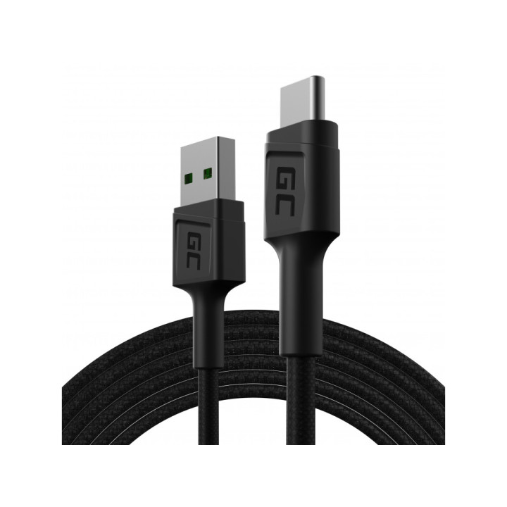 Caricatore USB-C Cavo Green Cell GC PowerStream USB-A - USB-C 200 cm ricarica rapida Ultra Charge, QC 3.0