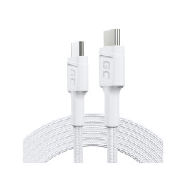 Cavo USB-C tipo C bianco 2 m Green Cell PowerStream, Power Delivery 60 W, Quick Charge 3.0