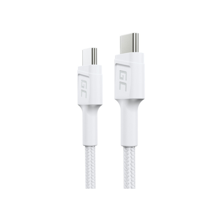 Cavo USB-C tipo C bianco da 30 cm Green Cell PowerStream, Power Delivery 60 W, Quick Charge 3.0