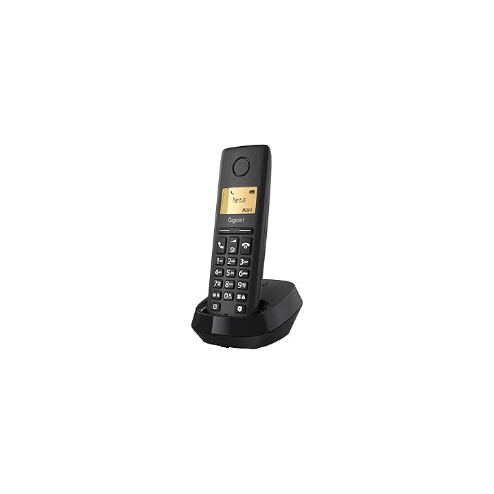 Gigaset - Telefono cordless PURE 120 Protezione dalle chiamate indesiderate, Nero Antracite [Compatibile in IT, DE, FR, NL, BE,