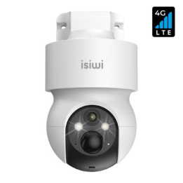 Isiwi - Telecamera a Batteria 4G REDI+ 2K Pt per Esterno Ir LED e Showcolor Audio Bidirezionale SD Card IP65 Stand Alone Batteri