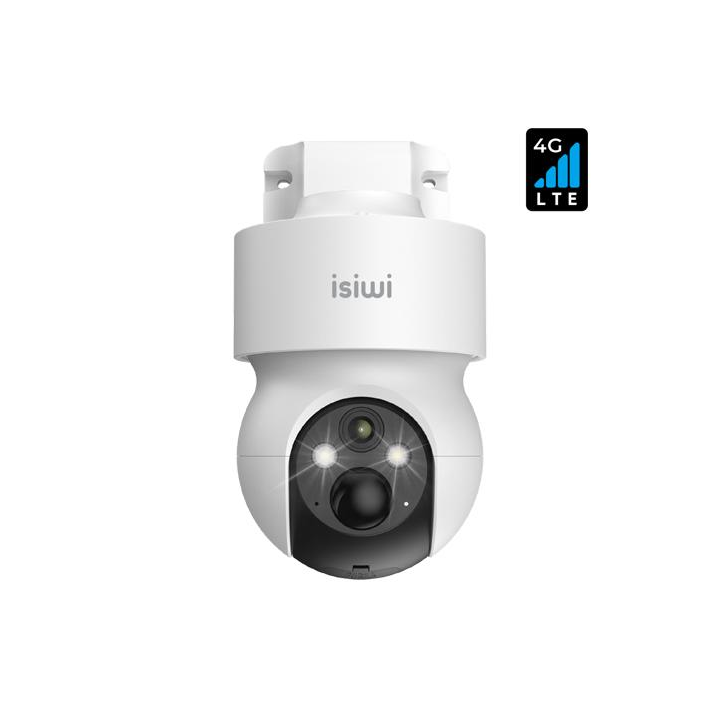 Isiwi - Telecamera a Batteria 4G REDI+ 2K Pt per Esterno Ir LED e Showcolor Audio Bidirezionale SD Card IP65 Stand Alone Batteri