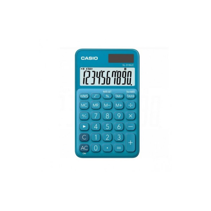 Casio - Calcolatrice  Tascabile 10 Cifre Azzurro