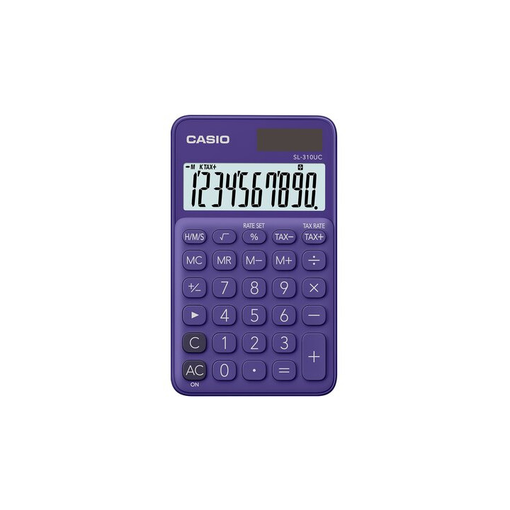 Casio - Calcolatrice  Tascabile 10 Cifre Viola
