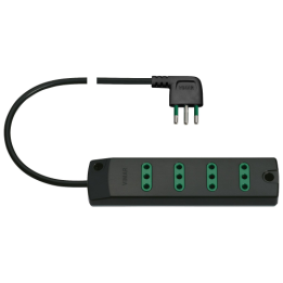 Vimar -  Presa Multipla 4P11 Spina S11 Nero