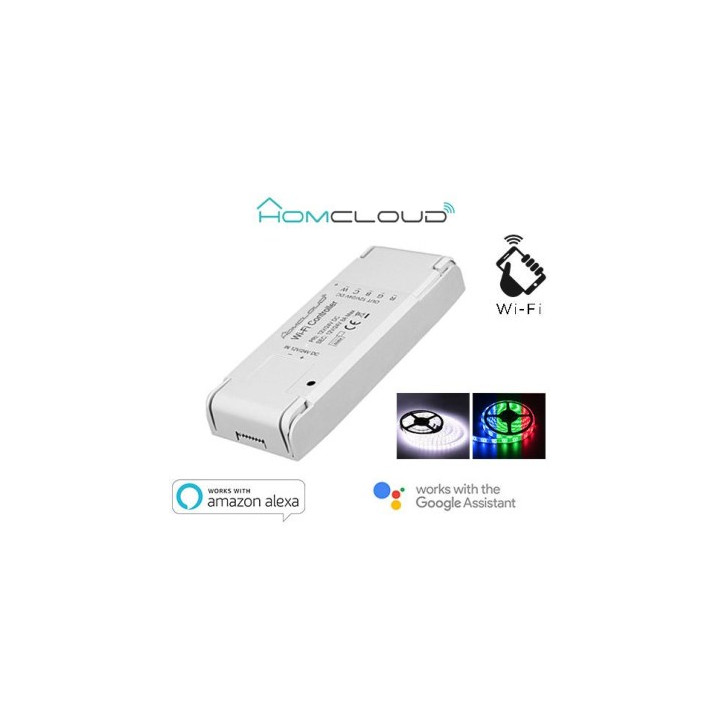 Homcloud - Controller strisce LED Wi-Fi 12-24V RGB + white