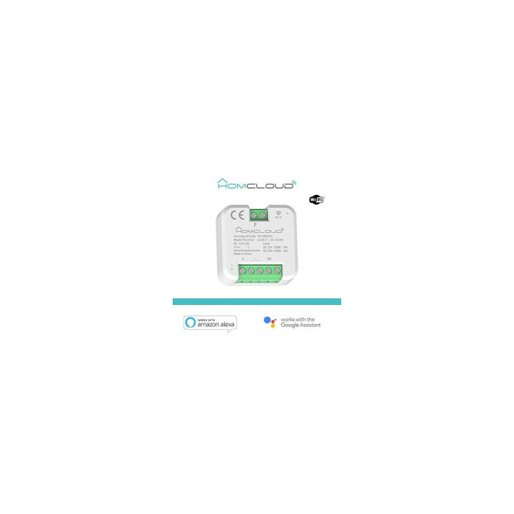 Homcloud - Modulo ibrido tapparelle o pulsante luci 2CH zigbee da incasso