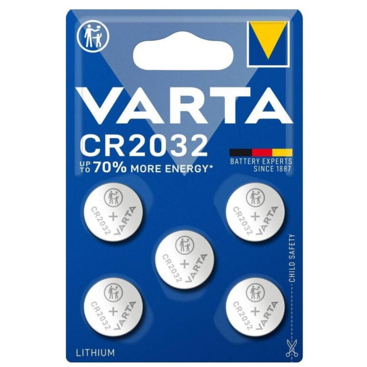 Varta - Batterie al Litio CR2032 3Volt Energy Blister da 5 pezzi