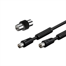 Xtreme - Cavo Antenna con Ferrite maschio/femmina+ Adattatore maschio/maschio 3 m