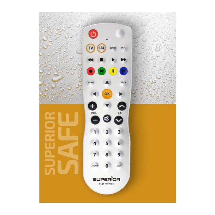 Safe Telecomando Universale con Superficie Lavabile/Sanificabile