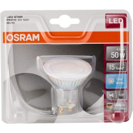Osram LED Star Full Glass Par16 120° CW Gu10 Bli, 4,3 W, Luce Neutra 4000K, unità [Classe di efficienza energetica A+]