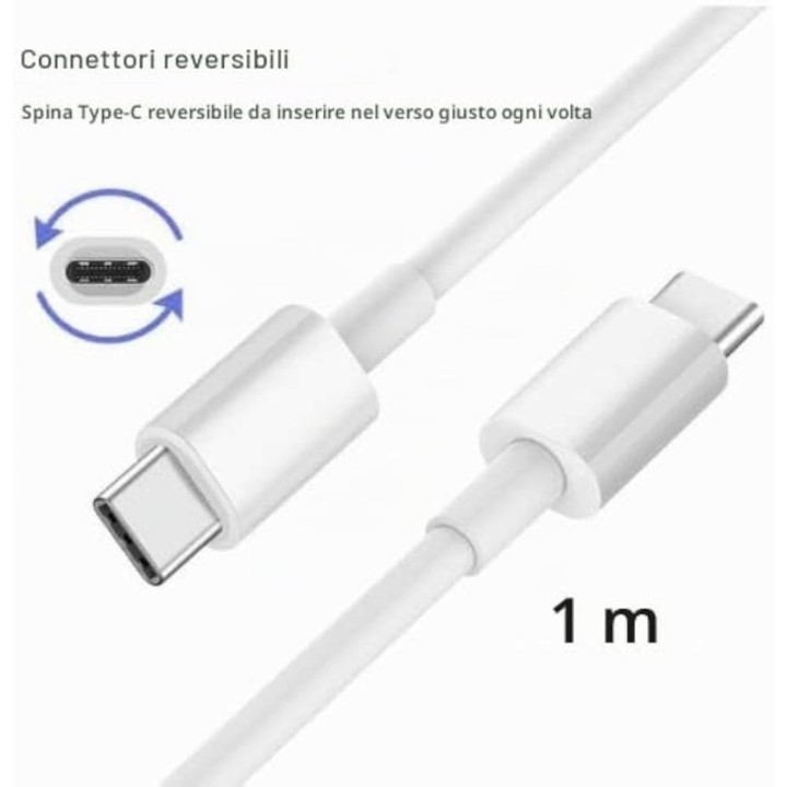 Hikvision Cavo USB Type-C M/M 1mt Ricarica Rapida 3A/60W