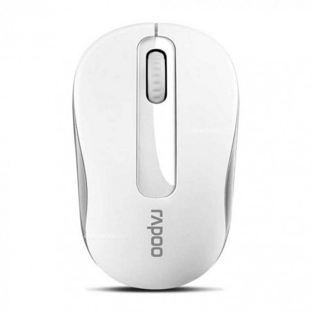 Rapoo M10 PLUS - Mouse - ottica - 3 pulsanti - senza fili - 2.4 GHz - bianco